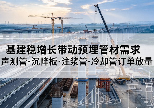 阿克陶基建稳增长带动预埋监测管材需求，声测管、沉降板、注浆管订单持续放量
